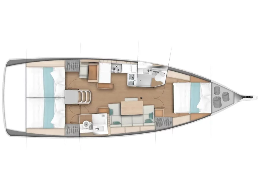 Sun Odyssey 440 (Ti Punch) Plan image - 3