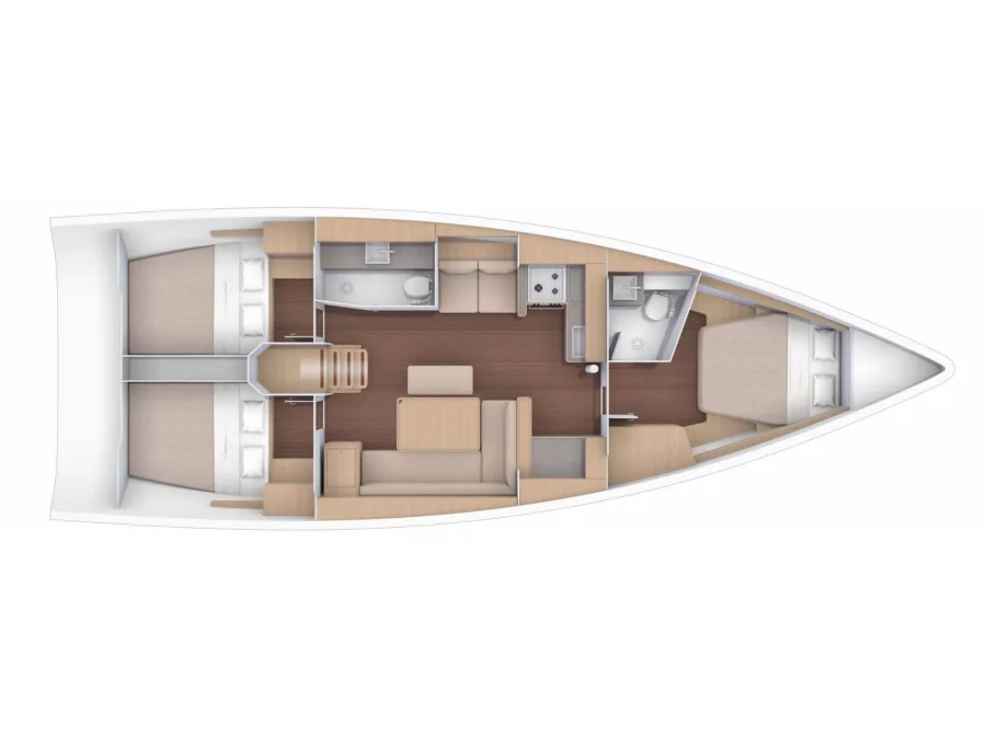 Dufour 430 (3 cab) (Chopin) Plan image - 15