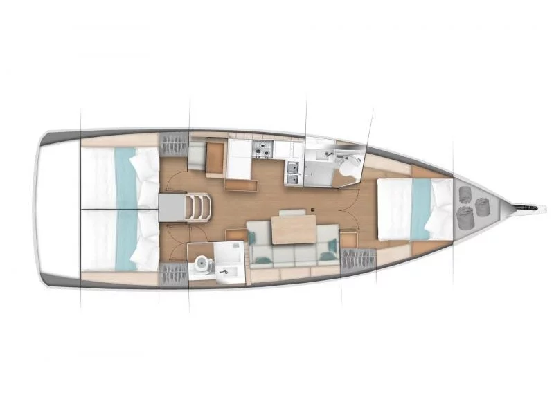 Sun Odyssey 440 - 3 cabins (BOHEMIAN RHAPSODY) Plan image - 12