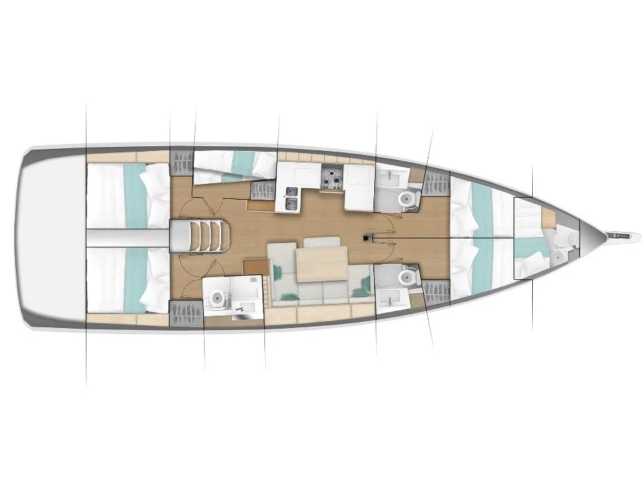 Sun Odyssey 490 (Aqua Fun) Plan image - 11