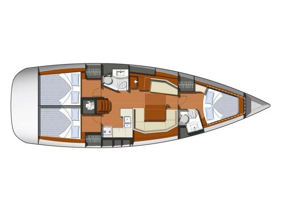 Sun Odyssey 42 i (Black Pearl) Plan image - 1