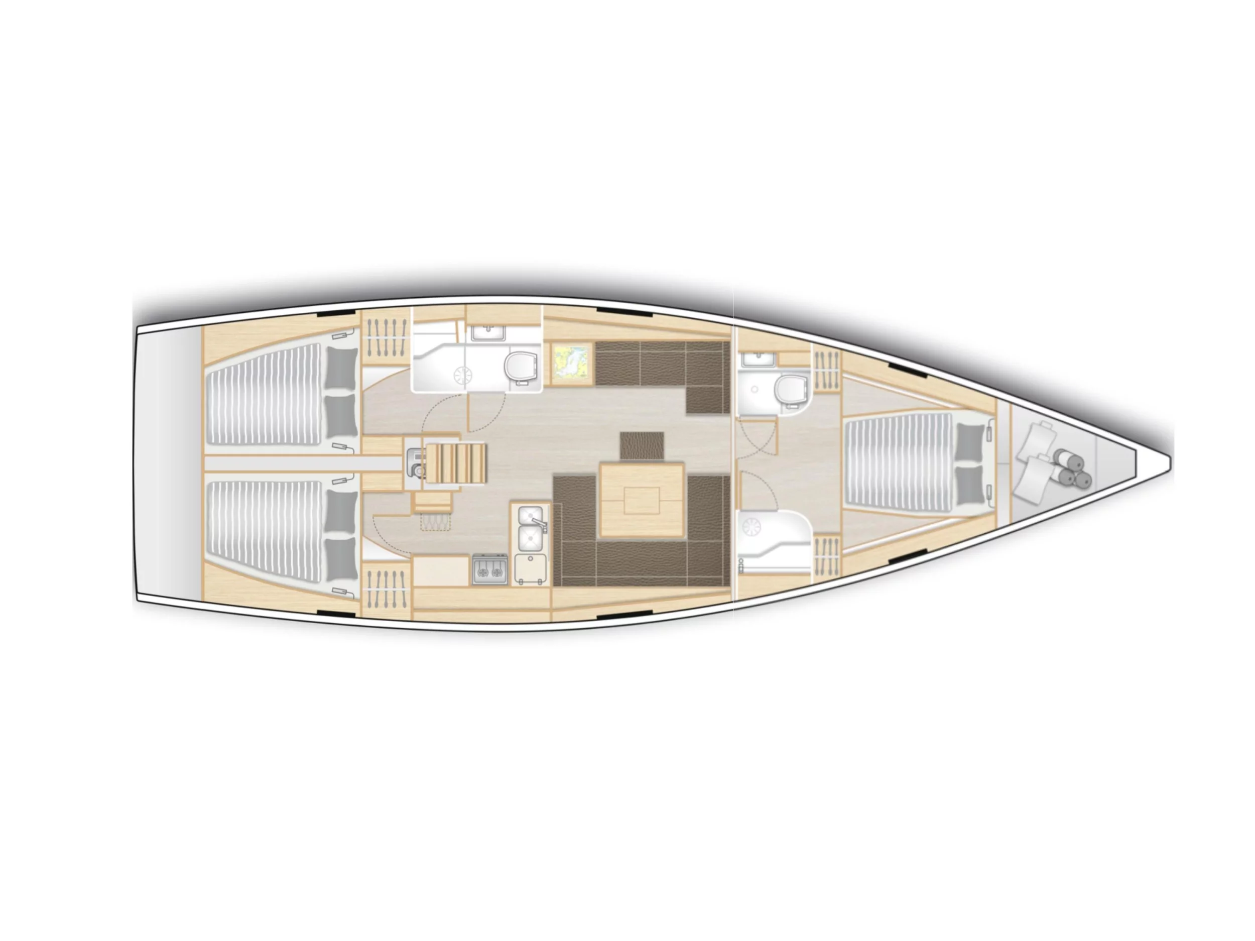 Hanse 458-Owner Edition LUX (GEN, AC, WATERMAKER) (Kalimera) Plan image - 15