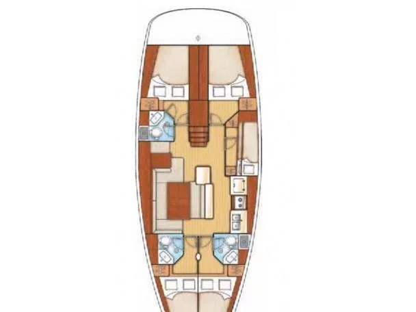 Oceanis 50 (Pura Vida (Pax 12)) Plan image - 17