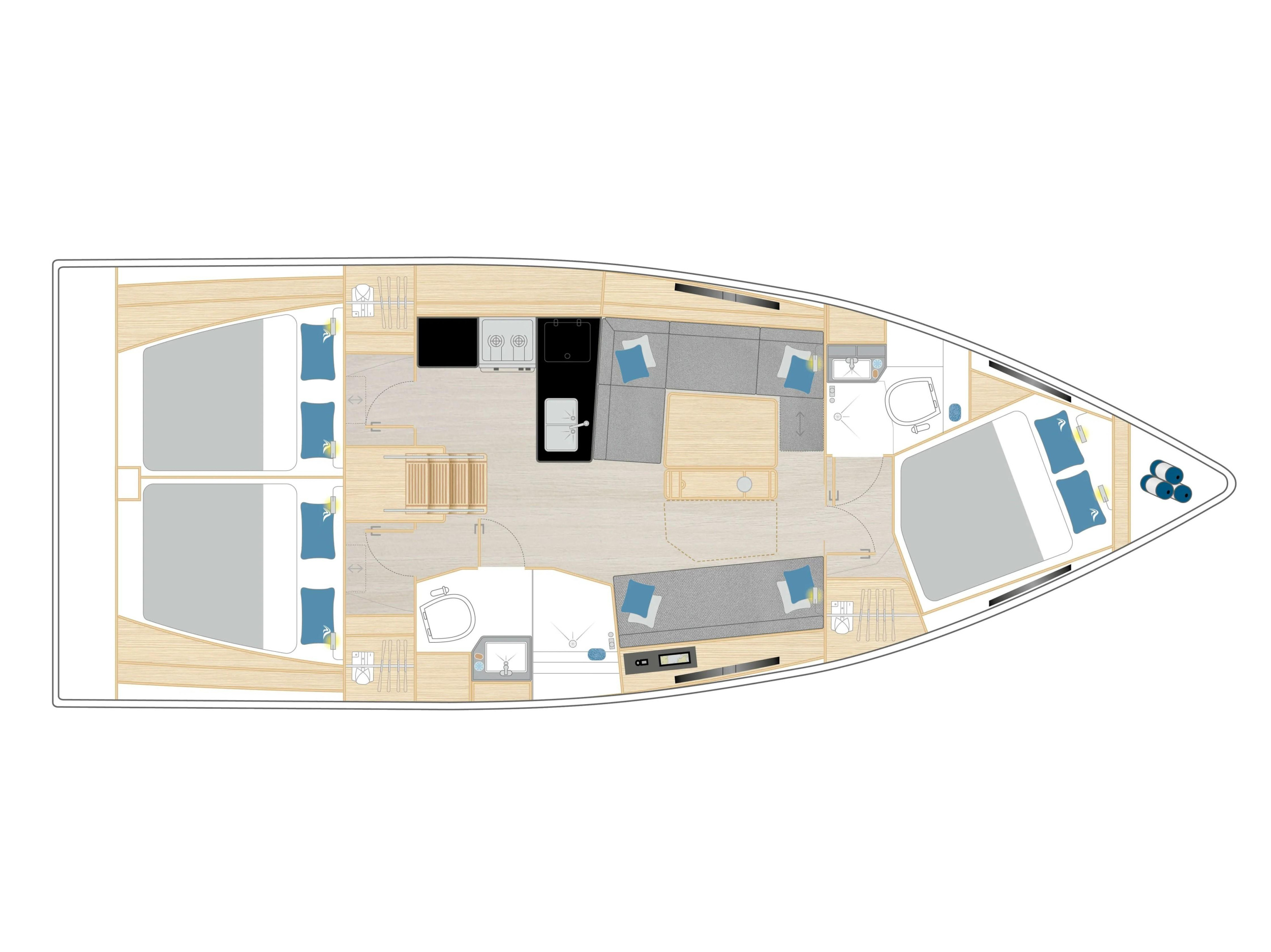 Hanse 360 - 3 cabine - 2 bagni — photo 19