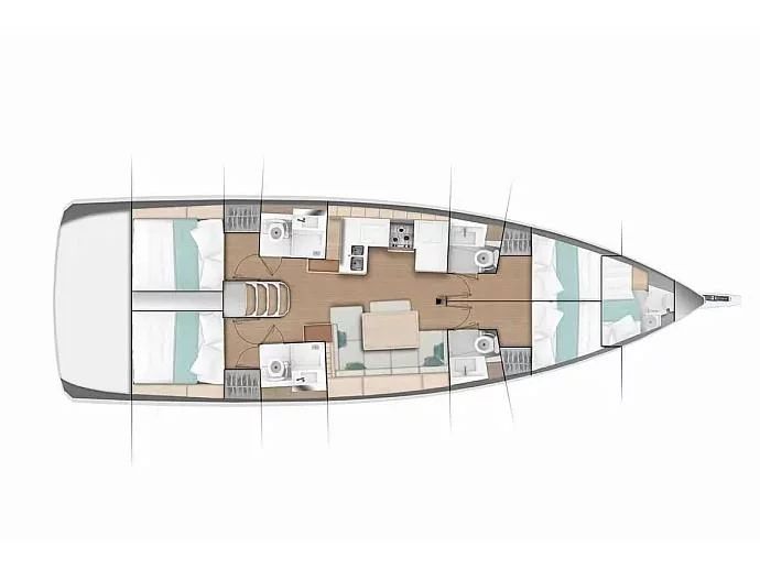Sun Odyssey 490 4cab (Calico Jack) Plan image - 18