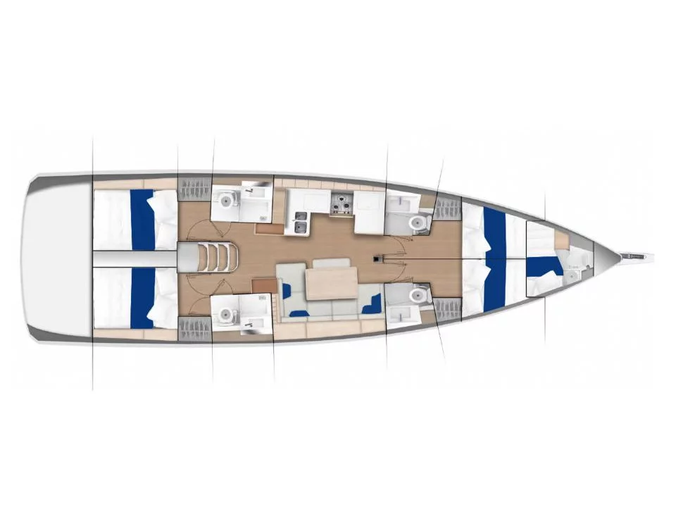 Sun Odyssey 490 (Rigel) Plan image - 4
