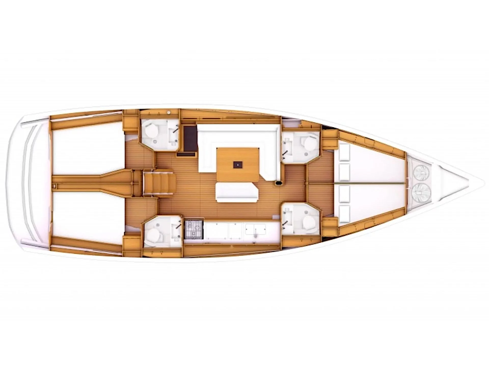 Sun Odyssey 479 Full refit 2024 ( new Bimini - Spray hood - new exterior cushions - new outboard ) (ARTDRENALIN) Plan image - 6