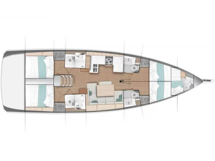Sun Odyssey 490 (PNOE) Plan image - 2