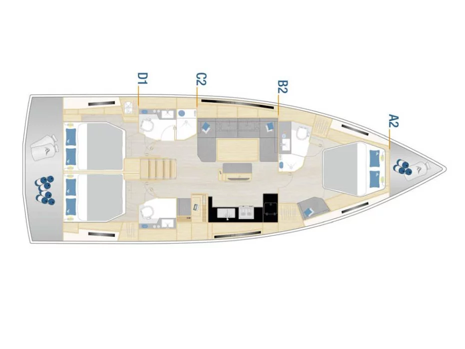 Hanse 460 (Felice) Plan image - 14