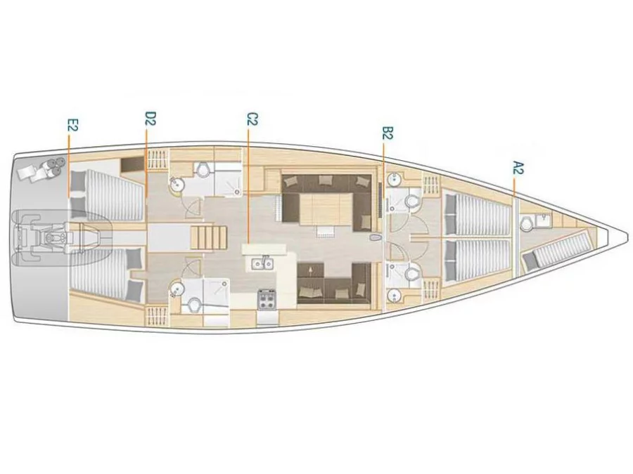 Hanse 588 (Stardust 1) Plan image - 23