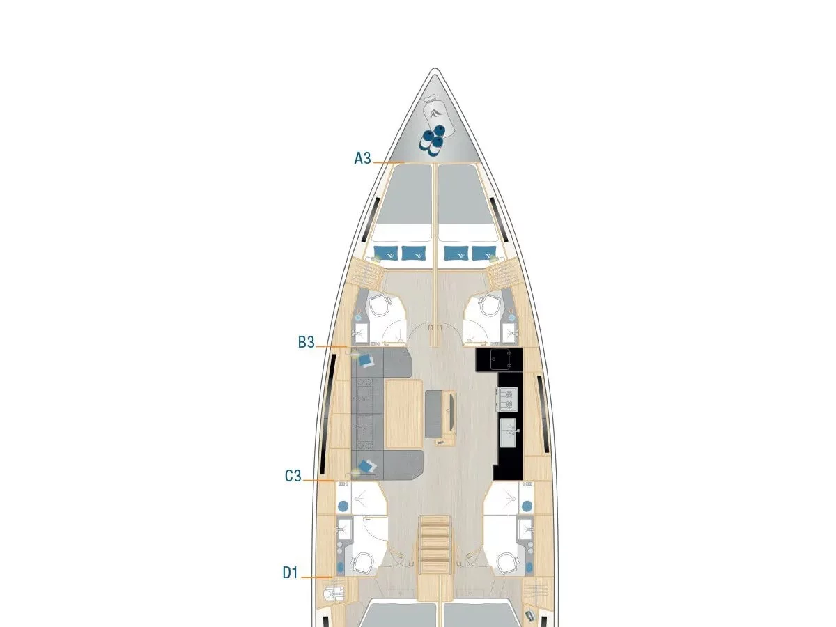 Hanse 460 (Okeanida) Plan image - 1