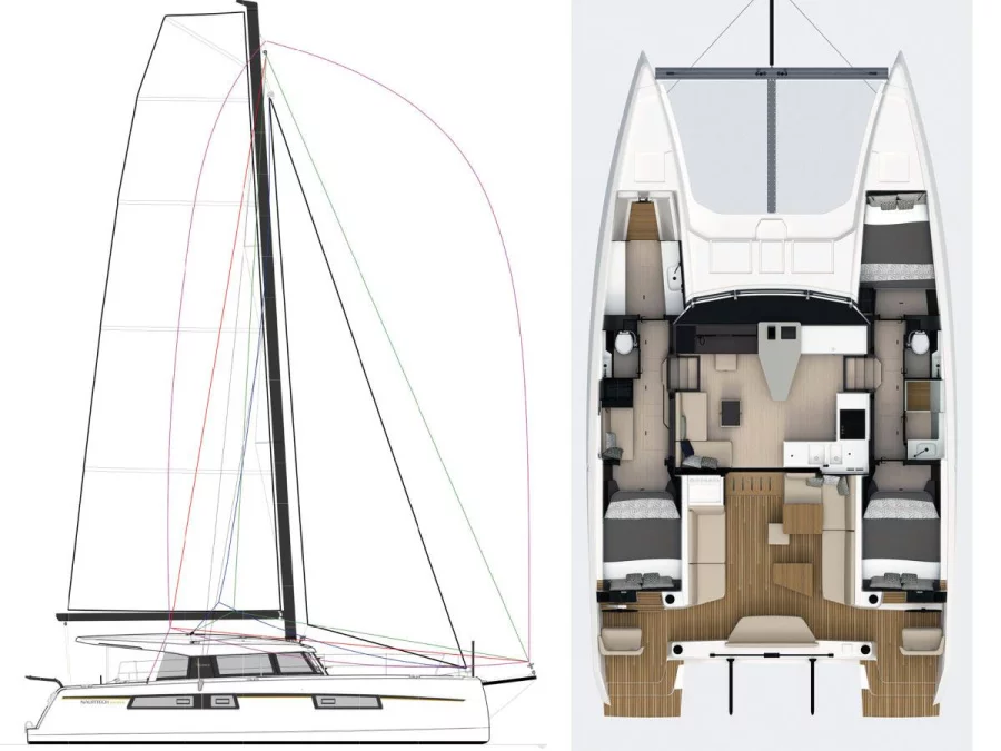 Nautitech 44 Open (Neguinha) Plan image - 3