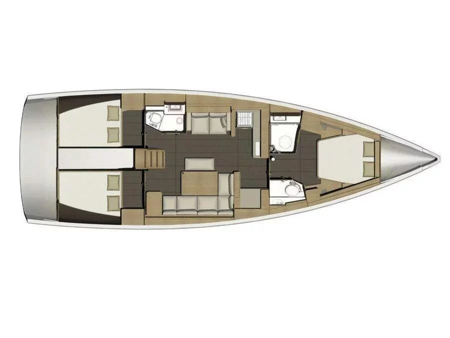 Dufour 460 Grand Large (Fantasea) Plan image - 1
