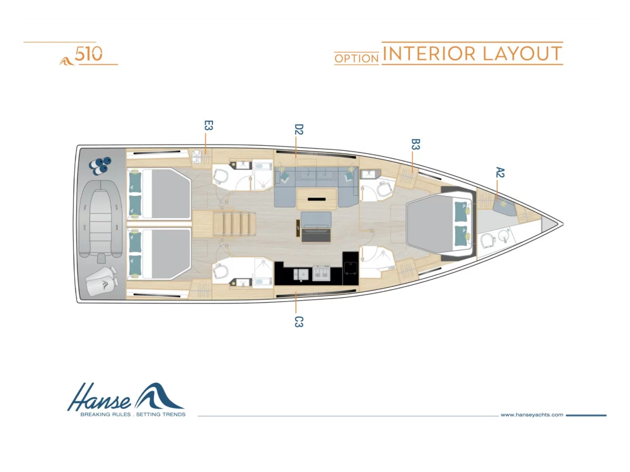 Hanse 510 (Sea Emerald) Plan image - 5