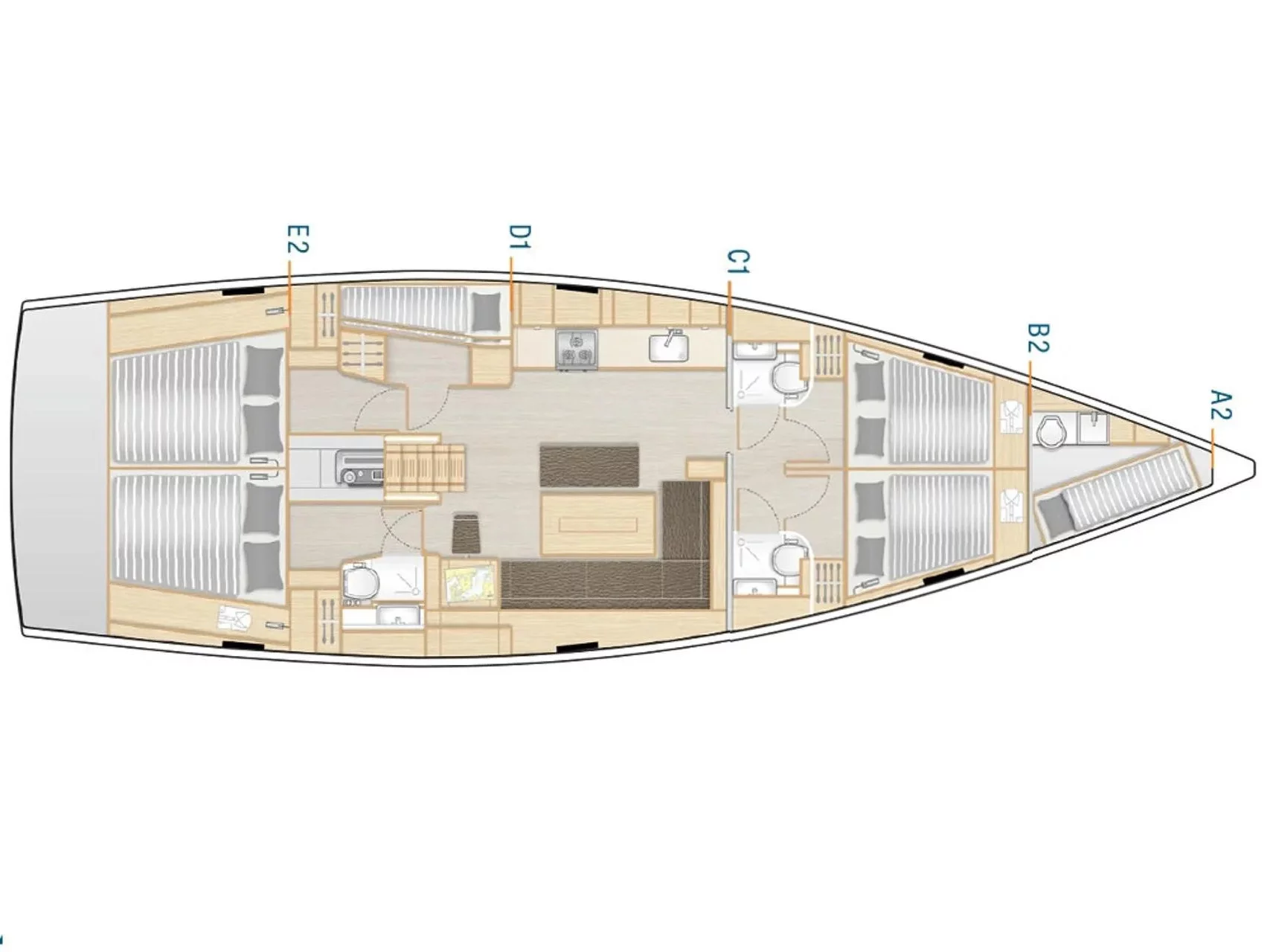 Hanse 508 (Neraida) Plan image - 14