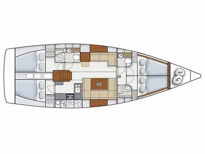 Hanse 445 (Luna dei Mari) Plan image - 2