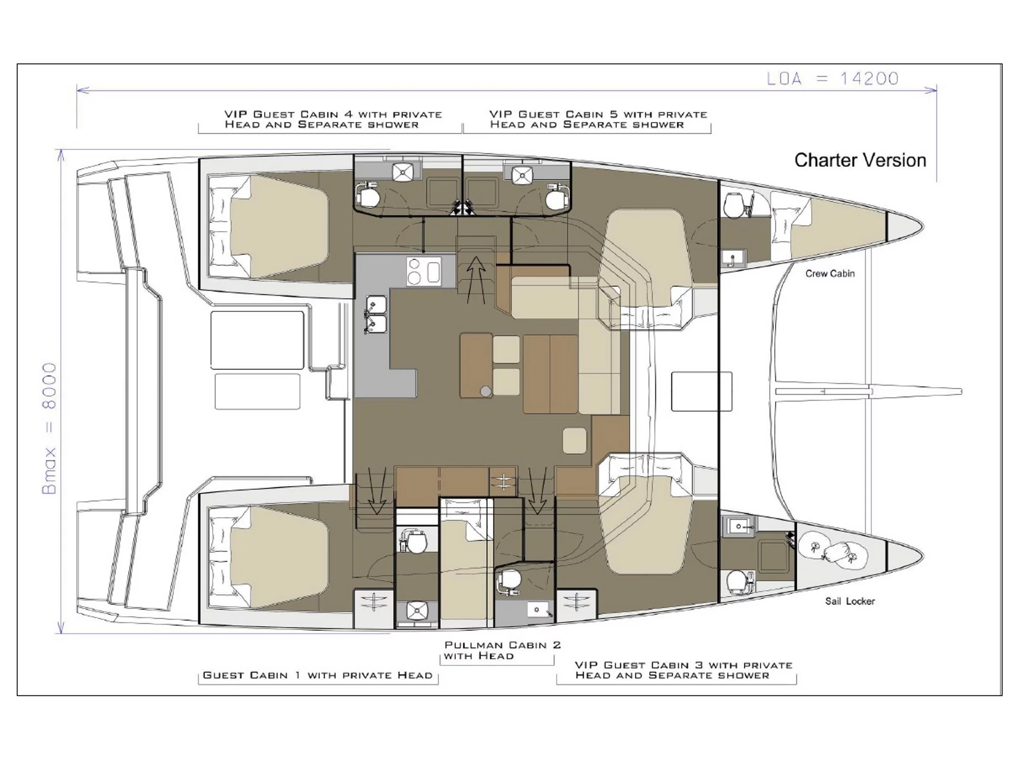 Dufour Catamaran 48 (Argo) Plan image - 27