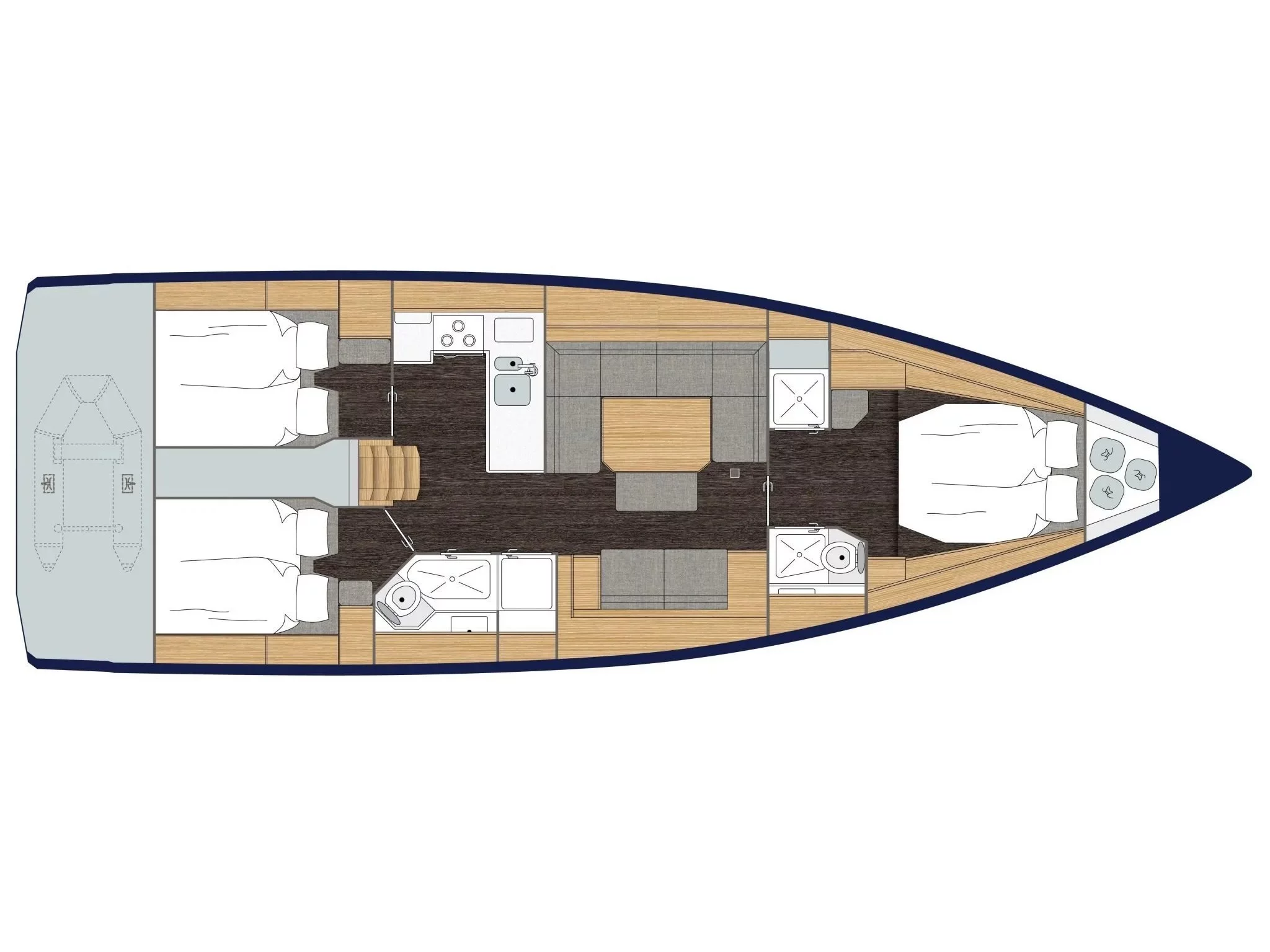 Bavaria C45 (Scugnizzo) Plan image - 1