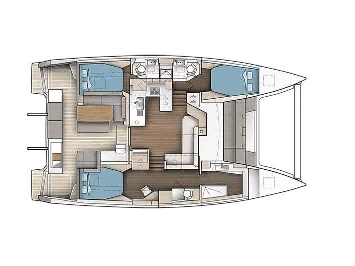 Astréa 42 - 3 cabines (Moana) Plan image - 2