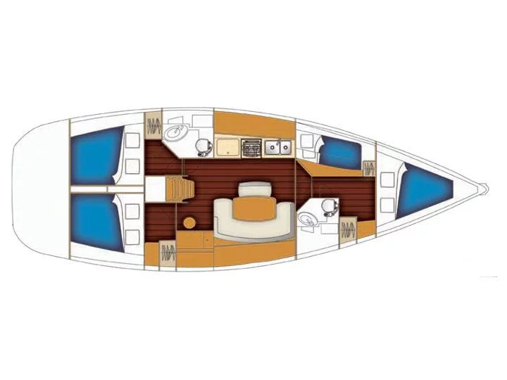 Cyclades 43.4 (Kate I) Plan image - 23