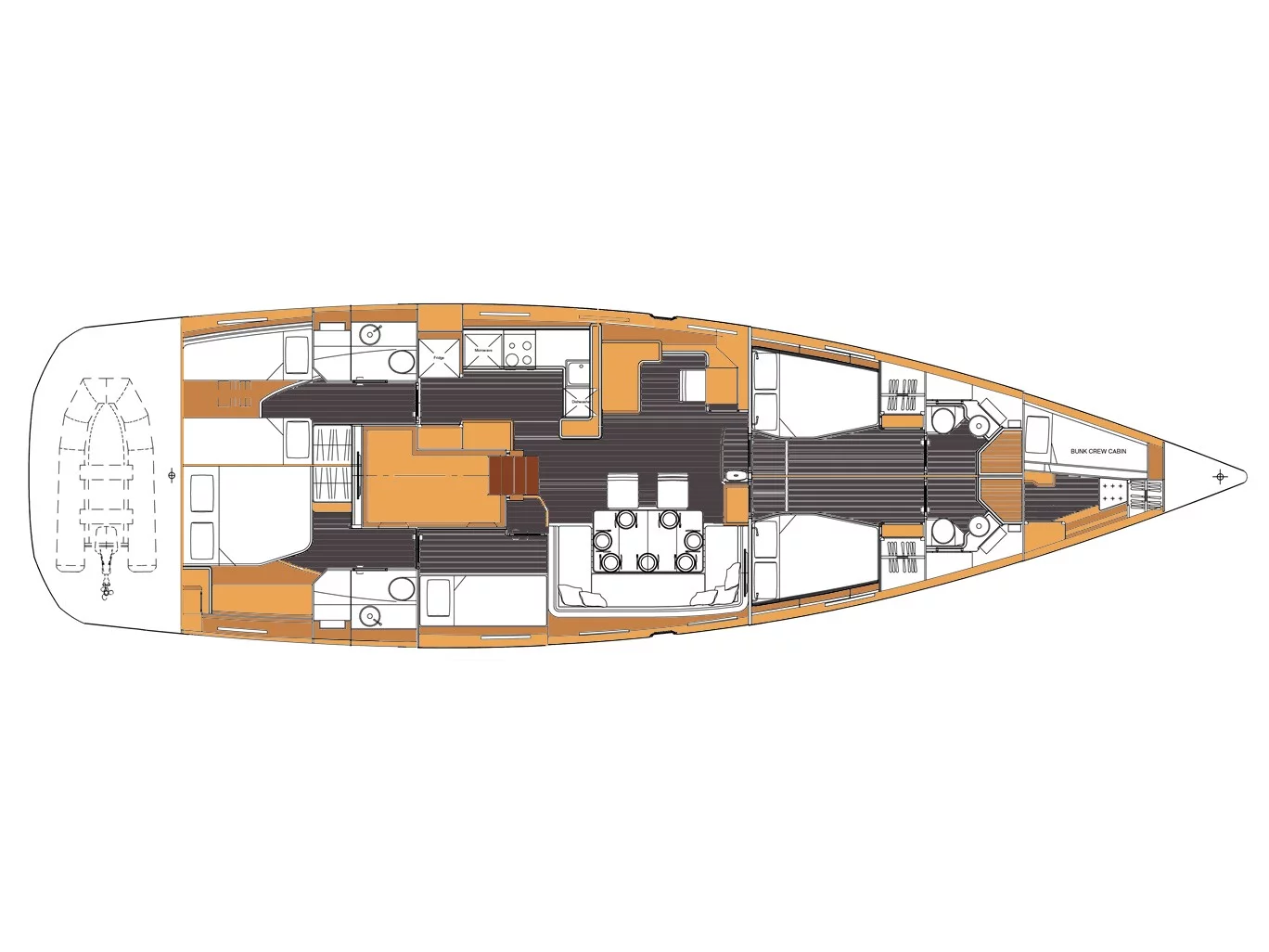 Jeanneau 64 (Freedom) Plan image - 23