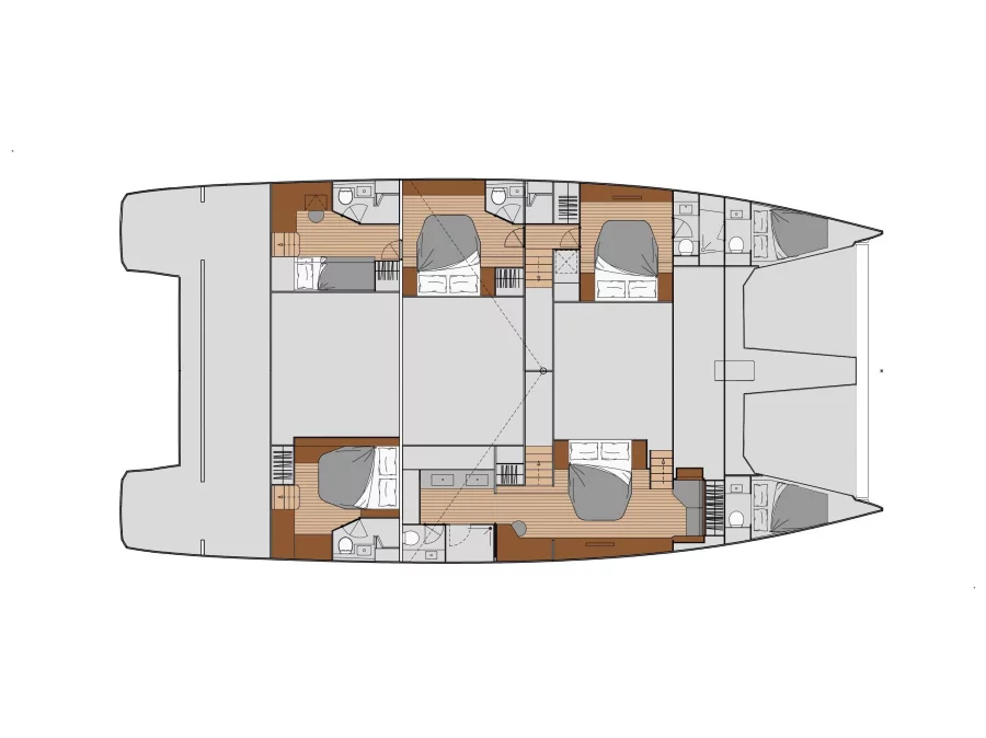 Fountaine Pajot Power 67 (Dompe') Plan image - 1