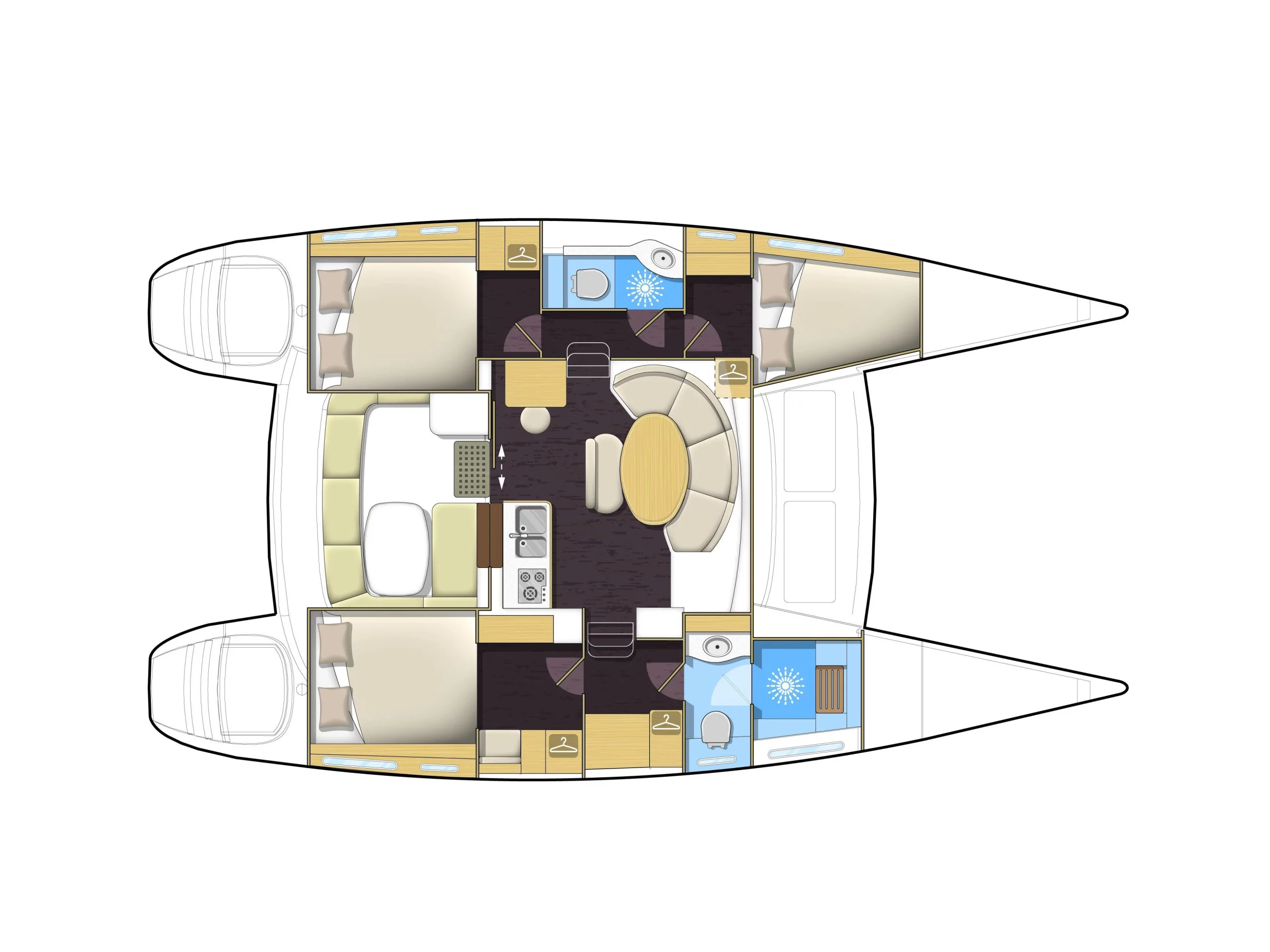 Lagoon 380 (Tiando) Plan image - 1