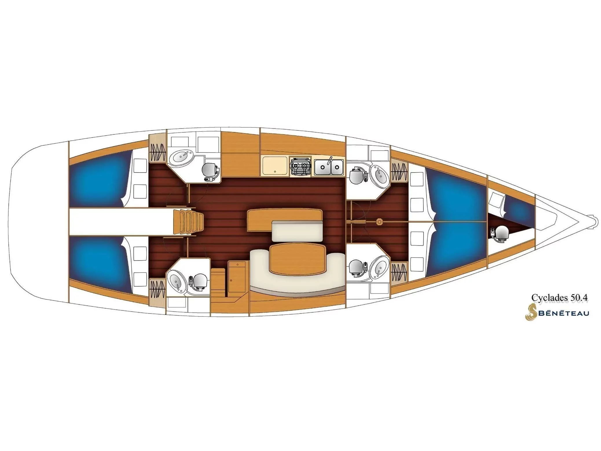 Cyclades 50.4 (C'est la vie) Plan image - 1