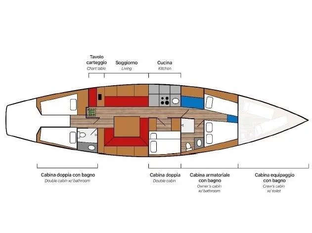 Carlini Sciarelli 62.5 (Clan II) Plan image - 7