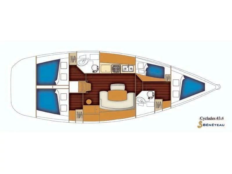 Cyclades 43.4 (GEORGE'S) Plan image - 7