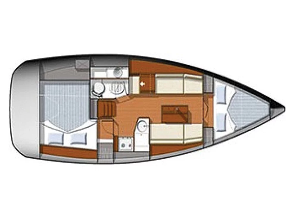 Sun Odyssey 33i (2 cab.) (MG-SO33-11-ZC) Plan image - 2