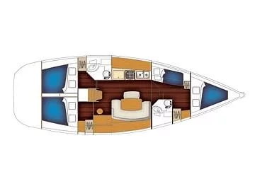 Cyclades 43.4 (4 cab.) (MG-CYCL43.4-07-BZ) Plan image - 1