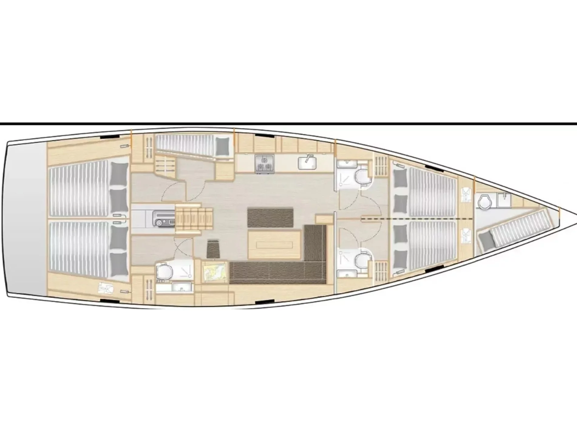 Hanse 508 (5 cab.) (MG-H508-20-GB) Plan image - 2
