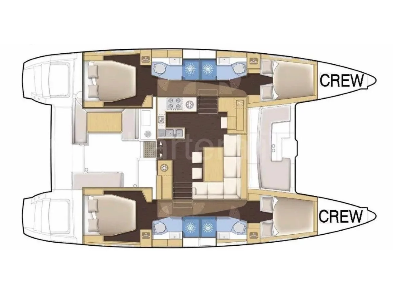 Lagoon 450 Fly (No name - Whole Yacht) Plan image - 9
