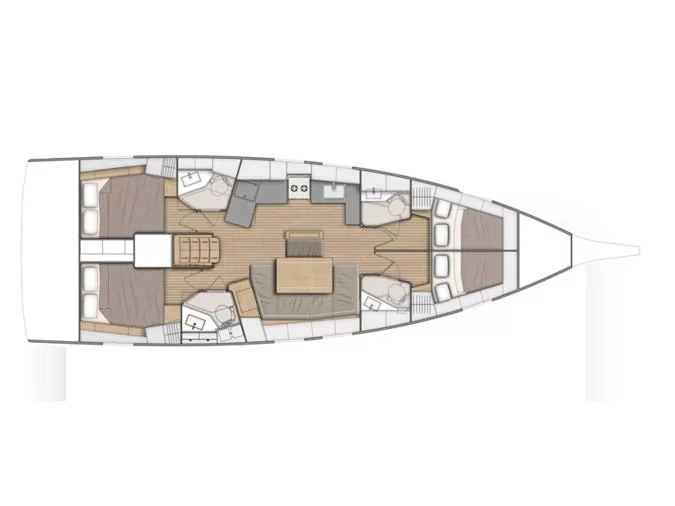 Oceanis 46.1 (4 cab.) (MG-OC46.1-20-KA) Plan image - 2
