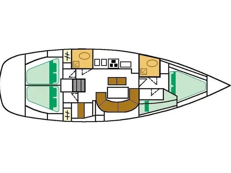 Oceanis 411 (4 cab.) (MG-OC411-00-TE) Plan image - 3