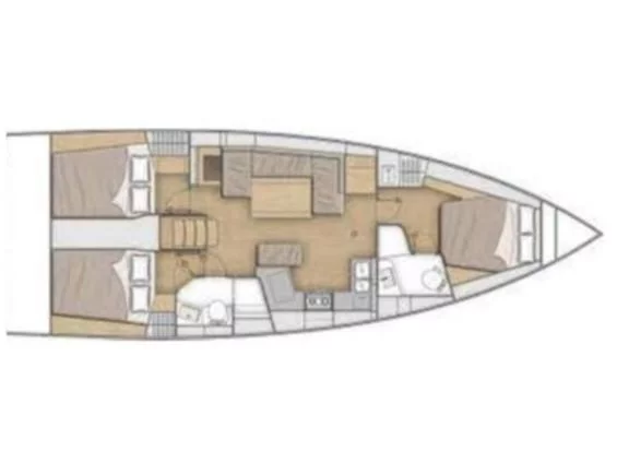 Oceanis 40.1 (3 cab.) (MG-OC40.1-22-ZLM) Plan image - 2