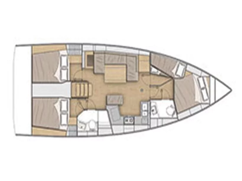 Oceanis 40.1 (4 cab.) (MG-OC40.1-21-F) Plan image - 10