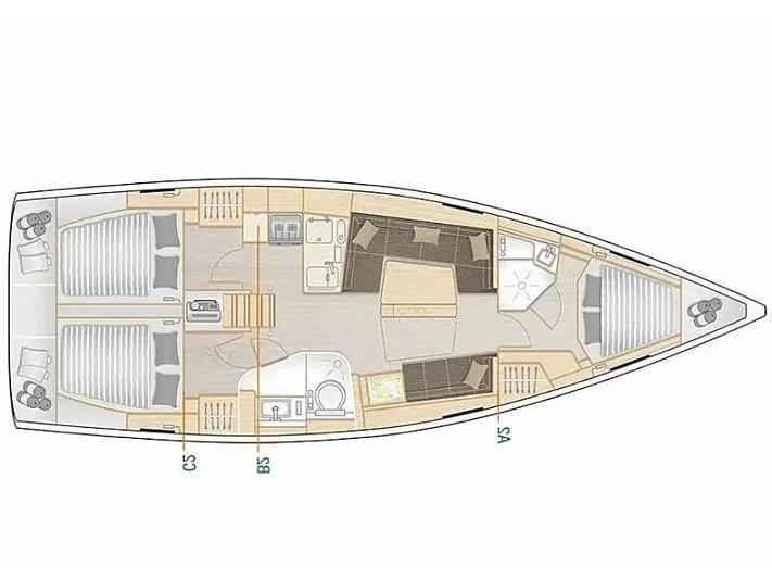 Hanse 418 (3 cab.) (MG-H418-20-VP) Plan image - 6
