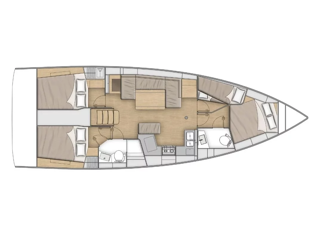 Oceanis 40.1 (4 cab.) (MG-OC40.1-22-MR) Plan image - 5
