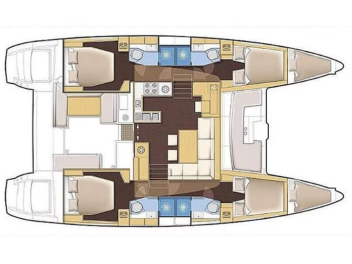 Lagoon 450 F (4 cab) (MG-LAG450F-16-DA) Plan image - 3