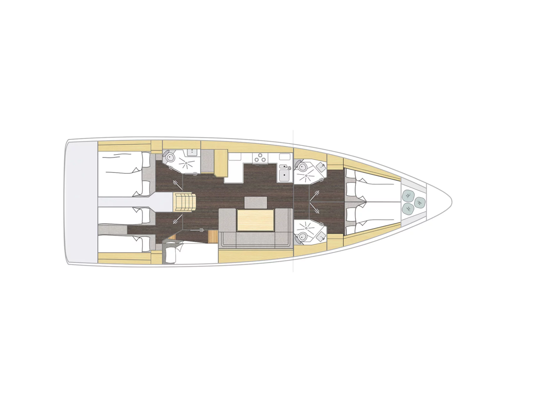 Bavaria C46 (5 cab.) (MG-C46-24-KKP) Plan image - 4