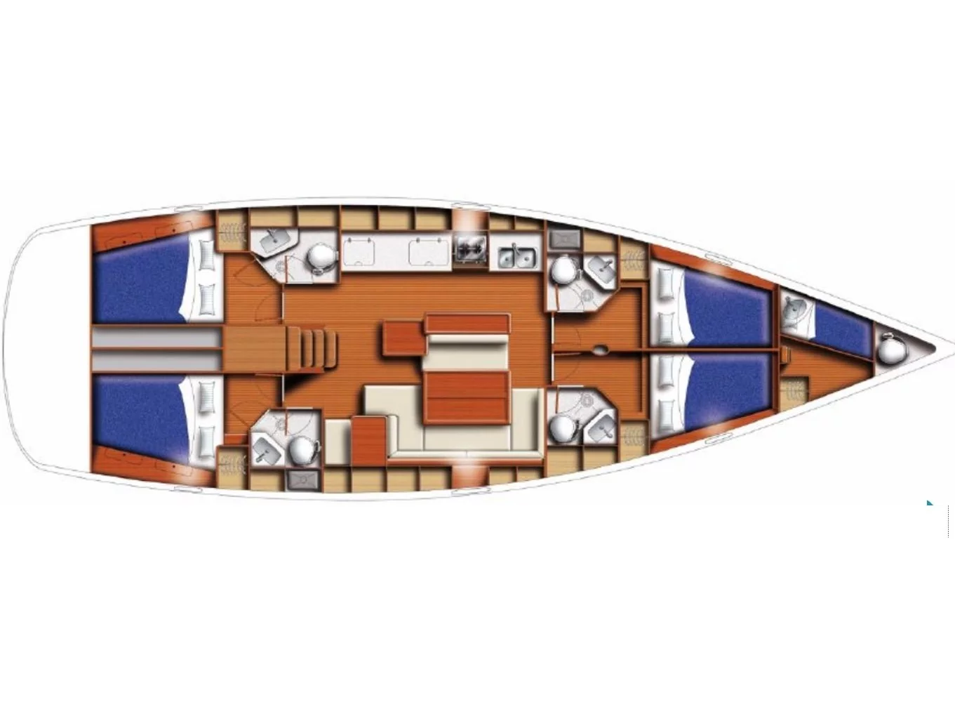 Oceanis 50 (5 cab.) (MG-OC50-11-MV) Plan image - 4