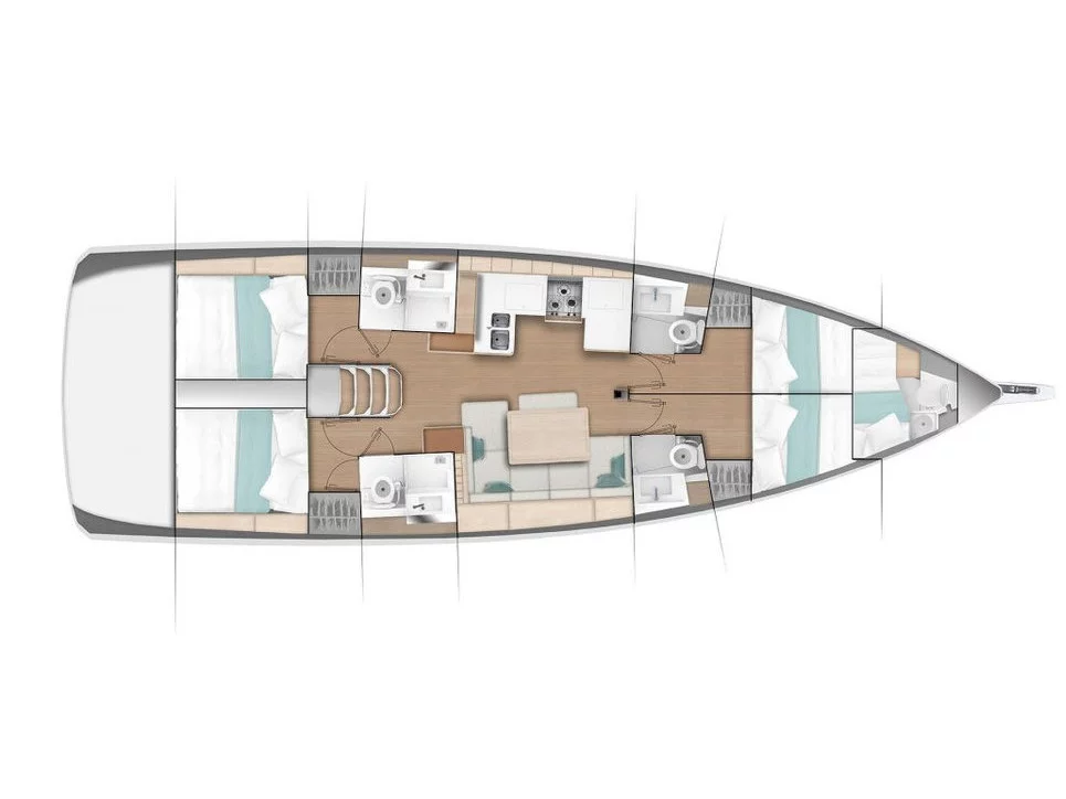 Sun Odyssey 490 (4 cab.) (MG-SO490-20-KBEL) Plan image - 6