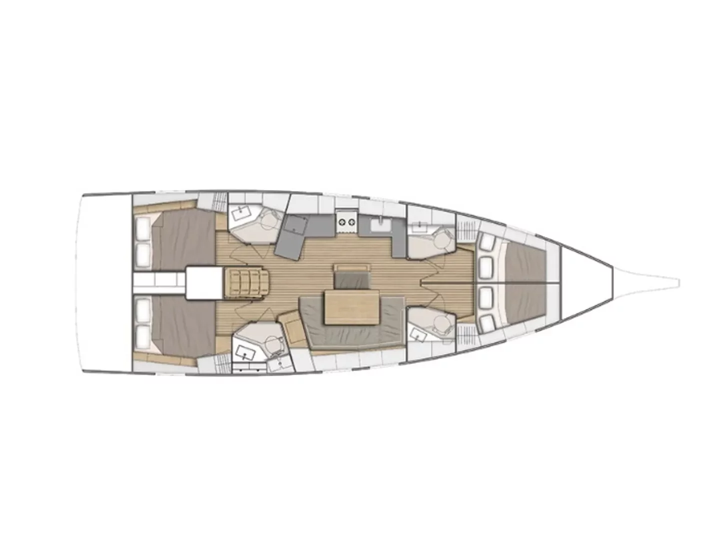 Oceanis 46.1 (4 cab.) (MG-OC46.1-20-PG) Plan image - 11