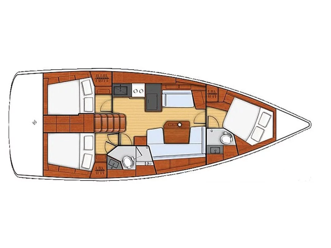Oceanis 41.1 (3 cab.) (MG-OC41.1-17-KAT) Plan image - 3