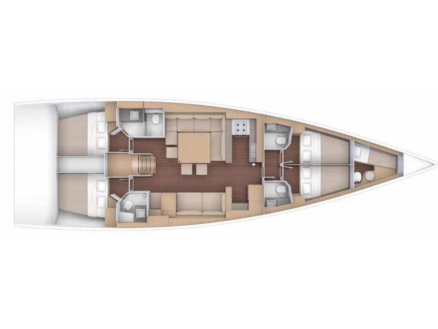 Dufour 56 Exclusive (Exclusive Razzmataz) Plan image - 16