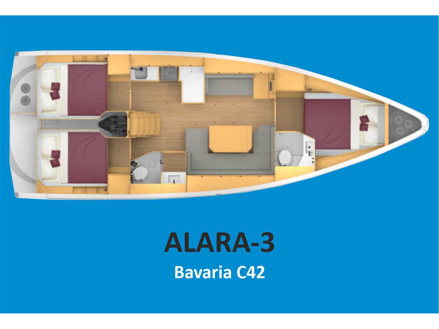 Photo #9 - Bavaria C42 (Alara-3) in Fethiye - 63687