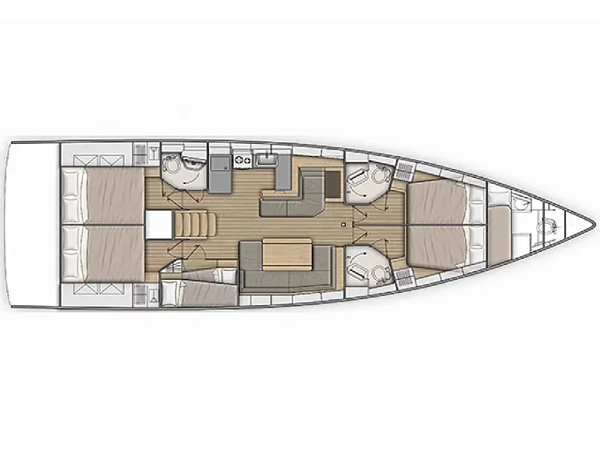 Oceanis 51.1 (Lupo Di Mare) Plan image - 12
