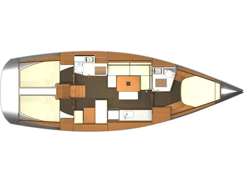 Dufour 405 RM (La Digue) Plan image - 2
